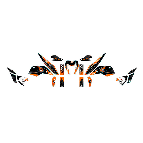 Kit Deco UP MAXIMIZE KTM DUKE 690 12->16 noir-oran