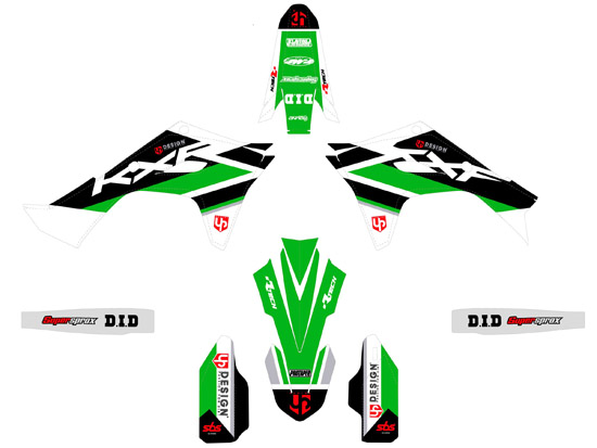 Kit Déco UP ROUND KAWASAKI KX 450 F (2024) Vert