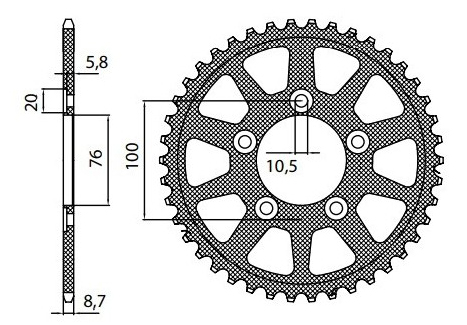 COURONNE B-ONE 530 5-5216-45